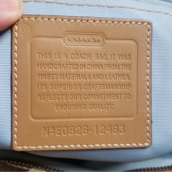 Coach Brown and Tan Signature Tote Bag - Picture 8 of 8